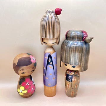 Creatieve Kokeshi-poppenset door Tamura Chie, Kobayashi