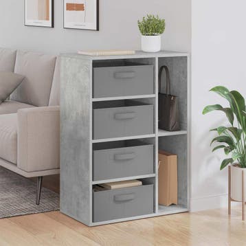 vidaXL Dressoir Betongrijs 60 x 33,5 x 84 cm, Verzenden