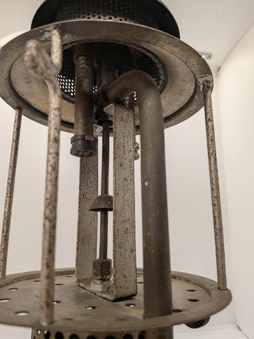 Petroleumlamp - Koper - Petroleumdruklamp