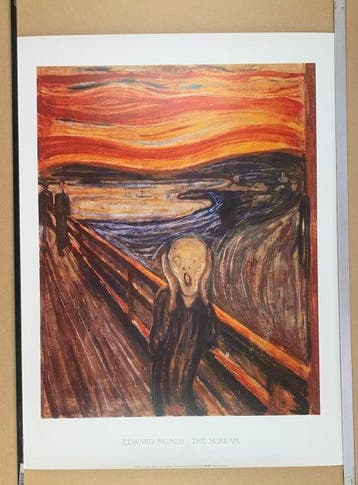 Edvard Munch (after) - The Scream - Schrei - Artprint - 70 x