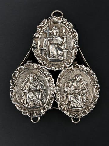 Reliekhouder - Zilver - 1850-1900 - Theologische deugden