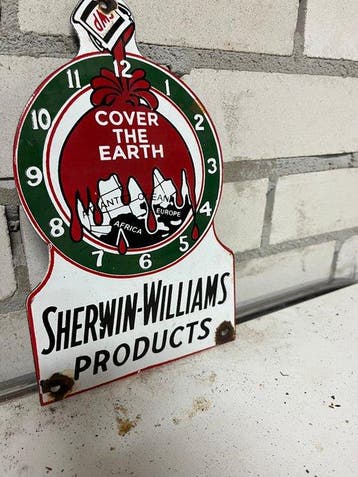 Vintage Sherwin-Williams Products reclamebord – Cover The