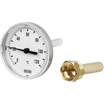 Thermomètre bimétallique en aluminium de 0 à +160°C Cabinet, Verzenden