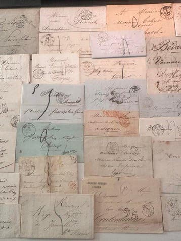 Frankrijk - Mooi lot van 30 klassieke brieven uit Frankrijk, Gestempeld