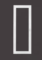 PVC draaikiep b80xh215 cm Wit, Gevelraam of Ruit, 80 tot 120 cm, Nieuw, Dubbelglas