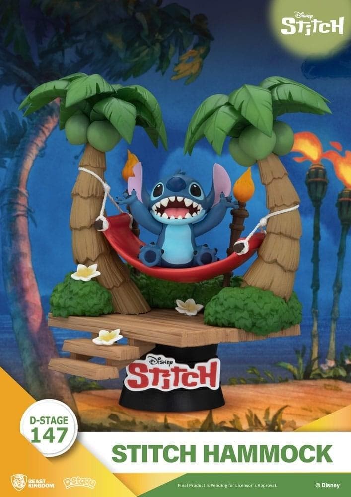Lilo & Stitch D-Stage PVC Diorama Stitch Hammock 13 cm, Verzamelen, Disney, Nieuw, Ophalen of Verzenden