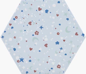 19,8X22,8 HEX AGATHA CONFETTI 21 CEL Mat, Ophalen of Verzenden