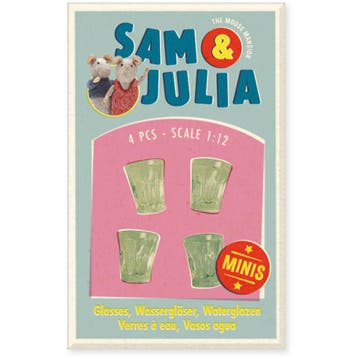 Sam & Julia Waterglazen (4 stuks), Verzamelen, Ophalen of Verzenden, Nieuw