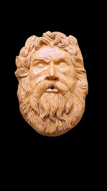 sculptuur, Fontana Bacco - 34 cm - Gegoten steen, Antiek en Kunst