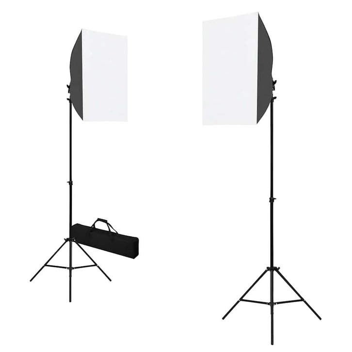 vidaXL Professionele studiolampen 2 st 40x60 cm staal zwart, Audio, Tv en Foto, Fotografie | Fotostudio en Toebehoren, Nieuw, Verzenden