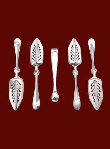 Christofle - Lepel (5) - Verzilverd - voor absint,