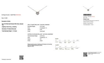 Ketting met hanger - 14 karaat Witgoud - 1.14ct. tw. Diamant