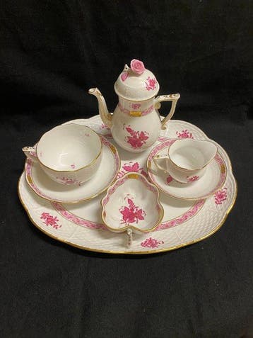 Herend - Koffie- en theeservies (8) - Porselein