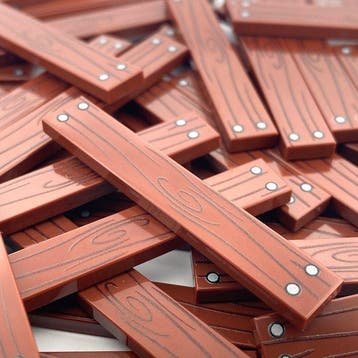 Lego Stenen - 80* Custom 1x6 tile Houten Reddish brown, Kinderen en Baby's, Speelgoed | Duplo en Lego, Nieuw