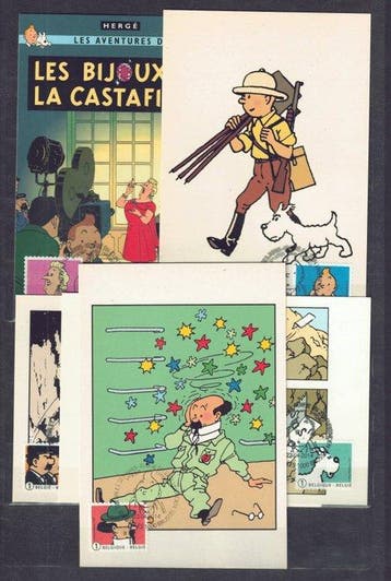 Belgique 2014 - Les 10 maxicartes du livret Tintin de 2014 -