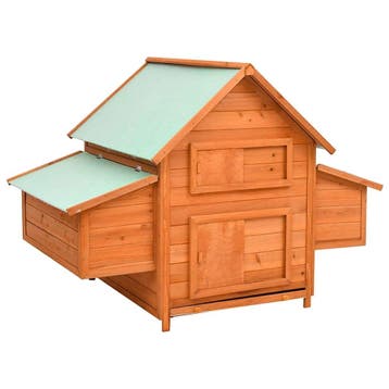 vidaXL Kippenhok 150x96x110 cm massief vurenhout, Verzenden