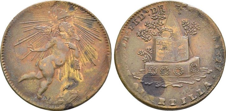 Jeton 1827 Unbestimmter (MuntenenBankbiljetten-Penningen), Timbres & Monnaies, Pièces & Médailles, Envoi