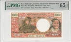 1980 New Hebrides 1000 Francs Nd Pick 20c Pmg Gem Unc 65 Epq, Postzegels en Munten, Verzenden, België