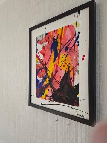 Liesens - Red Silence and Golden Flow (Handpainted on white