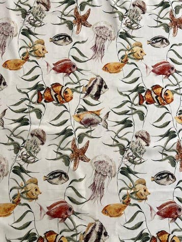 Nappe antimaculeuse « Jardin Marin » - Nappe - 230 cm - 140, Antiquités & Art