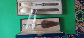 Couverts de service à salade (5) - Argent 950 - 1900-1910,