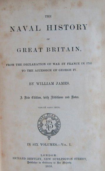 William james - The Naval History of Great Britain - 1859