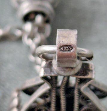 Zilver - Ketting met hanger - Chatelaine sleutel cachet