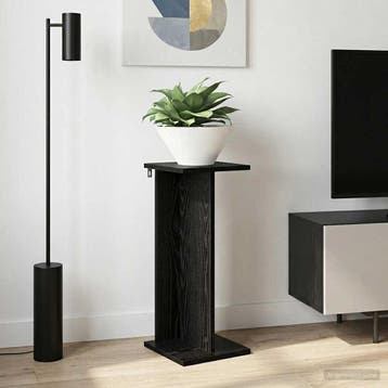 vidaXL Plantenstand Zwart eiken 25 x 25,5 x 60,5 cm Bewerkt, Verzenden