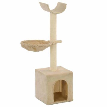 vidaXL Kattenkrabpaal met sisal krabpalen 105 cm beige, Verzenden
