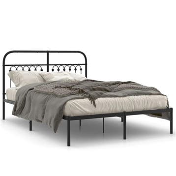 Bedframe 135x190 | Retour Deal | Sla je slag!, Huis en Inrichting, Slaapkamer | Bedden, Verzenden, Zwart, Zo goed als nieuw, Twijfelaar