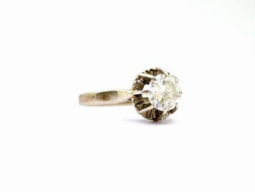 Zonder minimumprijs - Ring - 18 karaat Witgoud - 0.80ct. tw.