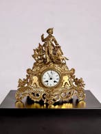 Figurale pendule - - Verguld brons - 1850-1900, Antiek en Kunst