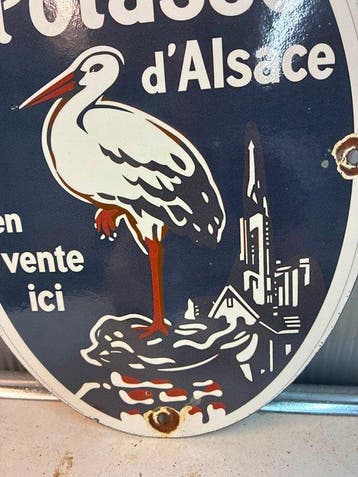 Sel de Potasse d’Alsace – Ovaal Emaille Reclamebord met