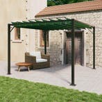 vidaXL Gazebo met louvrezend dak Groen 3 x 3 x 2,14 m, Verzenden, Nieuw