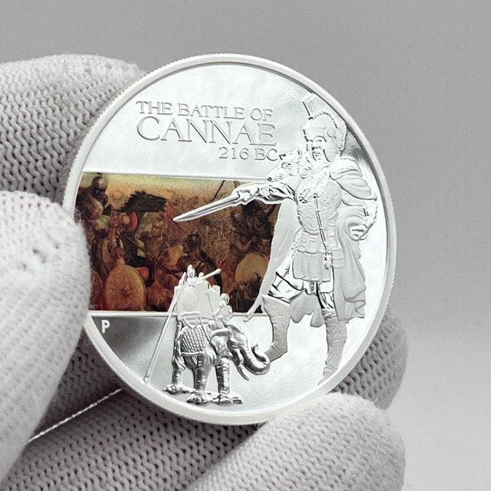 Tuvalu. 1 Dollar 2009 – Famous Battles: Battle of Cannae – 1, Postzegels en Munten, Munten | Europa | Niet-Euromunten