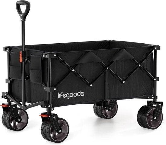 2dekans | LifeGoods Bolderkar - XL - Opvouwbaar - 200L -, Bricolage & Construction, Chariots de transport, Enlèvement ou Envoi