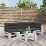 vidaXL Palletkussens 5 st stof zwart, Verzenden, Nieuw