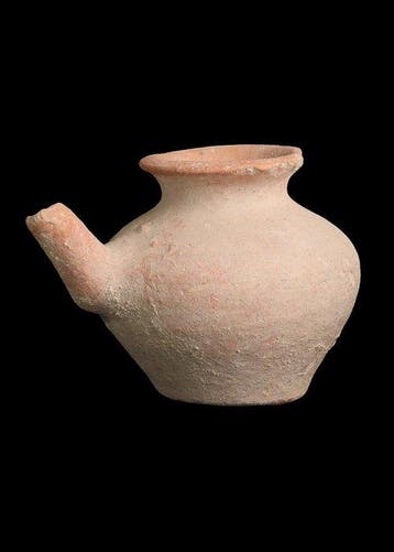 Amlash Terracotta Vaat met tuit (Zonder minimumprijs)