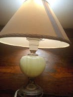 Lampe de table de chevet - onyx/argent 800, Antiek en Kunst