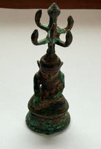 Bouddha Mucalinda en bronze/ Birmanie/Myanmar/ Fin XVIII -, Antiek en Kunst