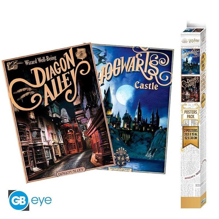 Harry Potter Retro Poster 2-Pack 52 x 38cm, Collections, Harry Potter, Enlèvement ou Envoi