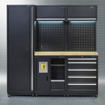 Datona Werkplaatsinrichting PREMIUM met eiken werkblad 200, Doe-het-zelf en Bouw, Ophalen of Verzenden, Nieuw