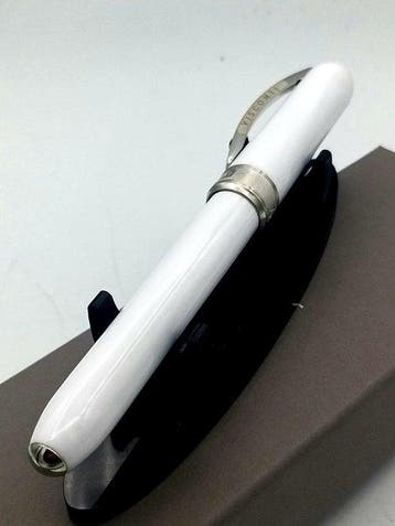 Visconti - Rembrandt White Marble Steel Nib F - Sans prix de, Nieuw