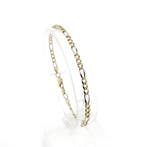 Bicolor gouden Figaro schakelarmband, Ophalen of Verzenden