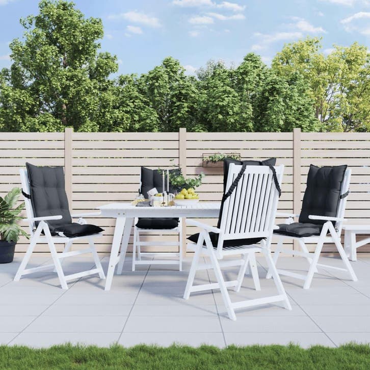 vidaXL Stoelkussens 4 st hoge rug oxford stof, Huis en Inrichting, Woonaccessoires | Kussens, Nieuw, Verzenden