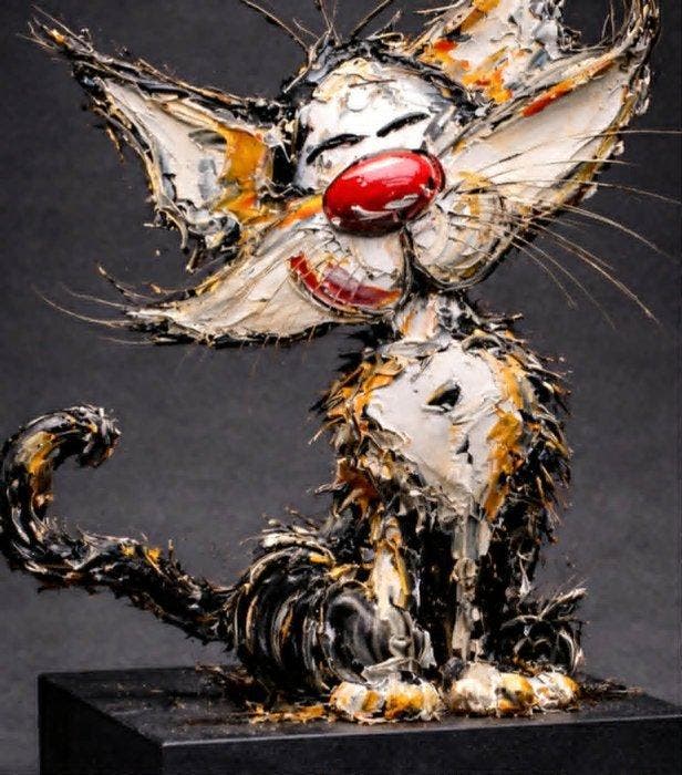 Laurent Pate (1970) - Copy Cat, Antiek en Kunst, Kunst | Schilderijen | Modern