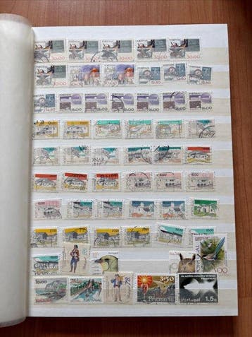 Wereld - 12 stockboeken postzegels wereld, Postzegels en Munten, Gestempeld