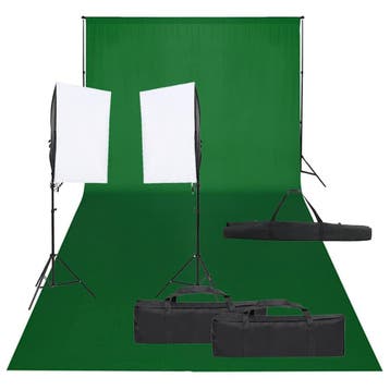vidaXL Fotostudioset met verlichtingsset en achtergrond, Verzenden, Nieuw
