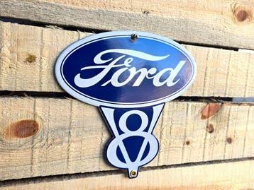 Emaille bord Ford V8 klein, Verzamelen, Verzenden, Nieuw