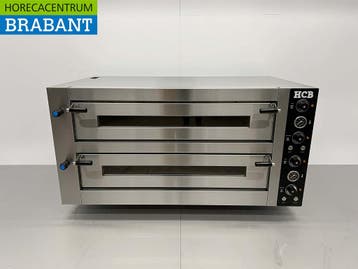 HCB RVS Pizzaoven 2 x 6 pizzas 34 cm doorsnede 400V Horeca, Ophalen of Verzenden